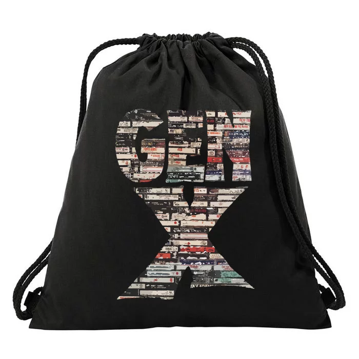 Gen X 80s Rock Cassettes Drawstring Bag