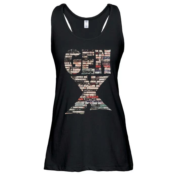 Gen X 80s Rock Cassettes Ladies Essential Flowy Tank