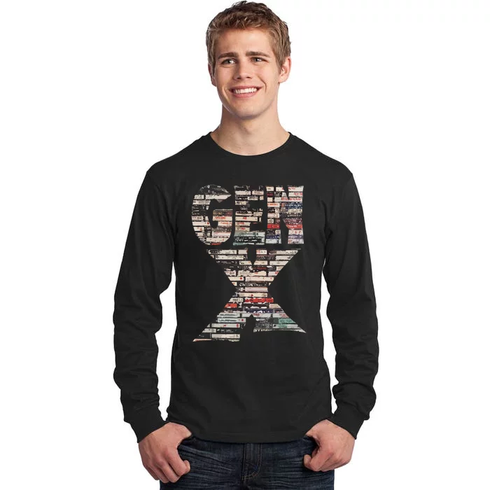 Gen X 80s Rock Cassettes Tall Long Sleeve T-Shirt