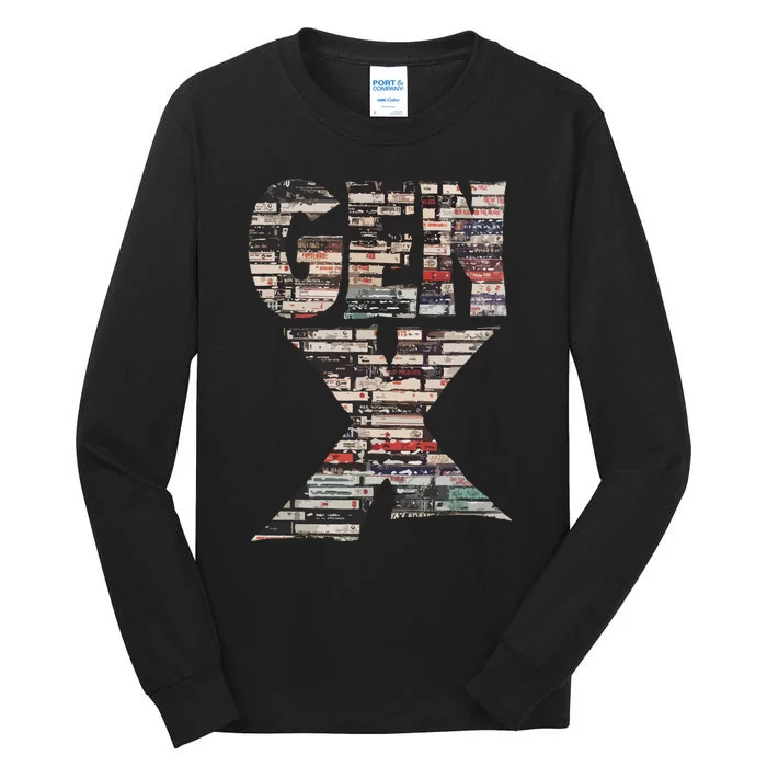 Gen X 80s Rock Cassettes Tall Long Sleeve T-Shirt