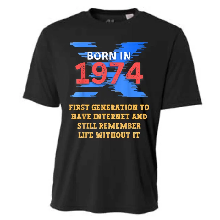 Gen X Born In 1974 Internet Joke Humor Funny Men And Women Cooling Performance Crew T-Shirt