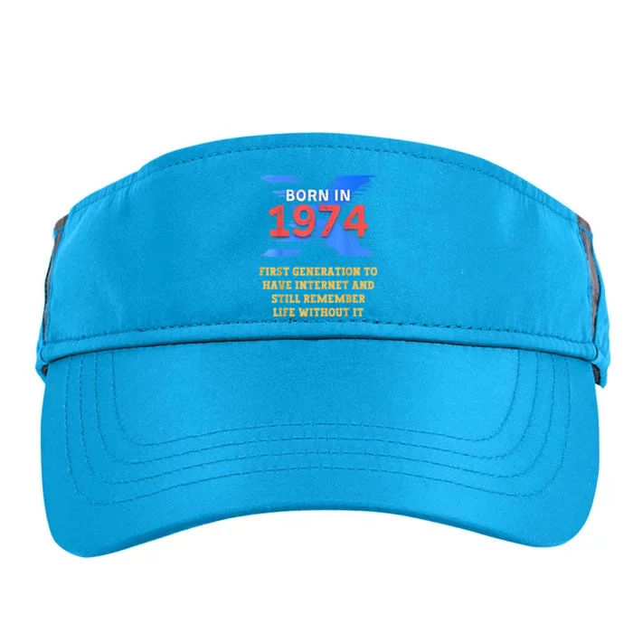 Gen X Born In 1974 Internet Joke Humor Funny Men And Women Adult Drive Performance Visor