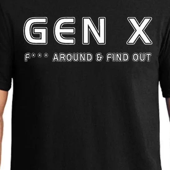 Gen X F Around & Find Out Funny Humor Generation X Retro Pajama Set