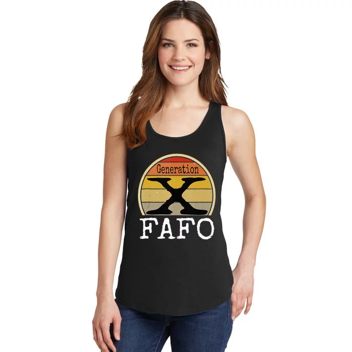 Generation X Fafo Gen X Humor Ladies Essential Tank