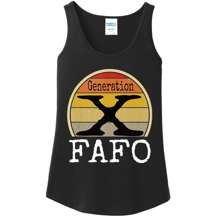 Generation X Fafo Gen X Humor Ladies Essential Tank