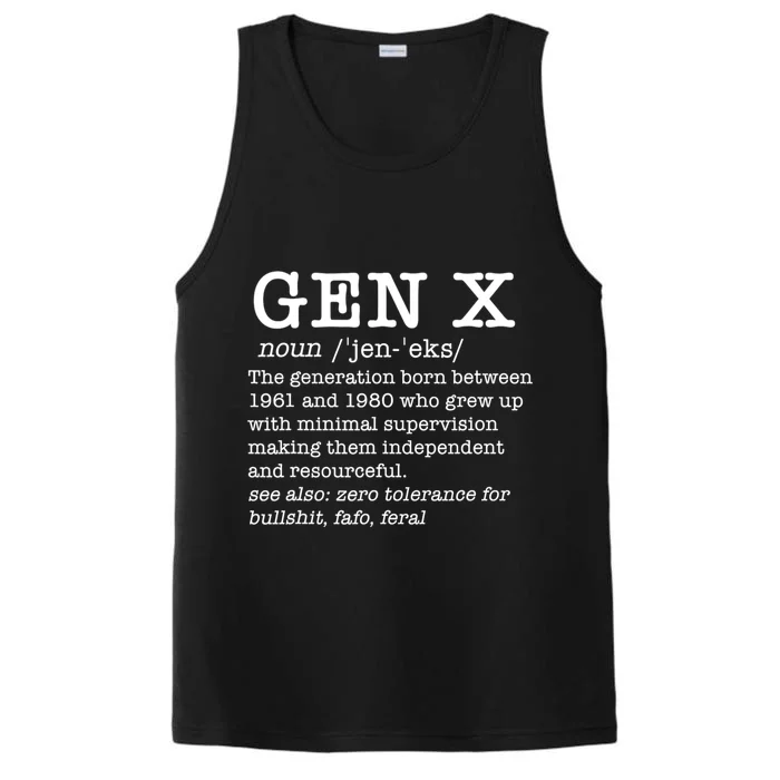 Gen X Funny Dictionary Generation Xer We DonT Care Meme Performance Tank