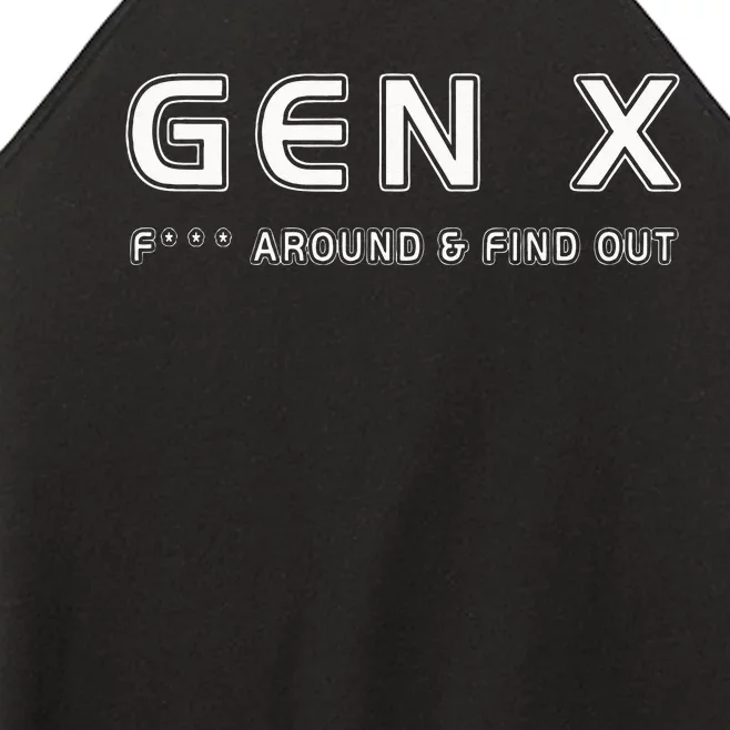 Gen X F Around & Find Out Funny Humor Generation X Retro Women’s Perfect Tri Rocker Tank