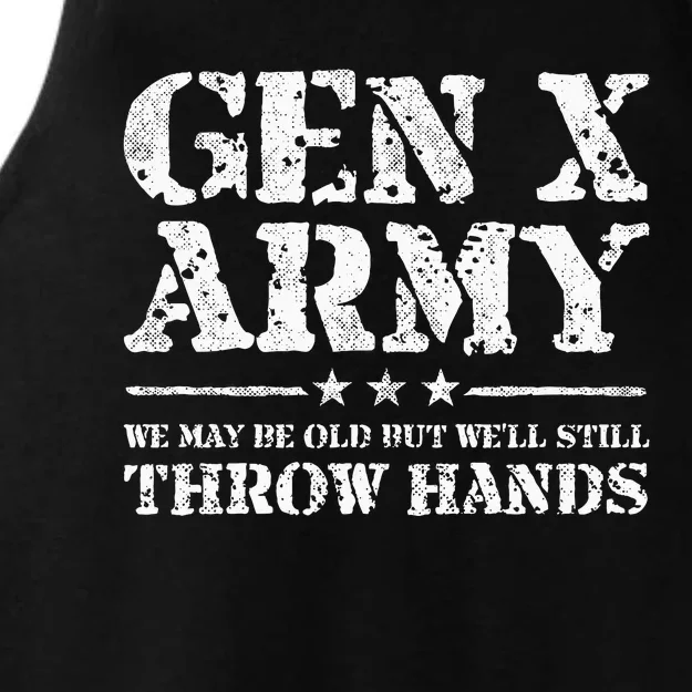 Gen X Gen Xer Generation X Throw Hands Ladies Tri-Blend Wicking Tank