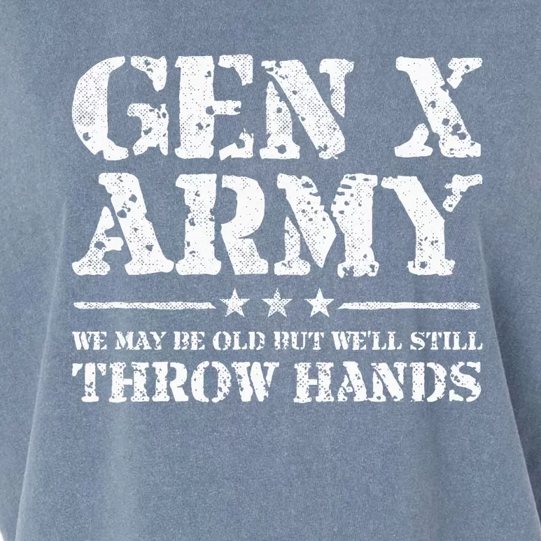 Gen X Gen Xer Generation X Throw Hands Garment-Dyed Women's Muscle Tee