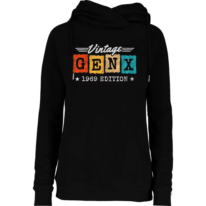 Gen X Generation Gen Xer Born 1969 Gen X 1969 Birthday Womens Funnel Neck Pullover Hood