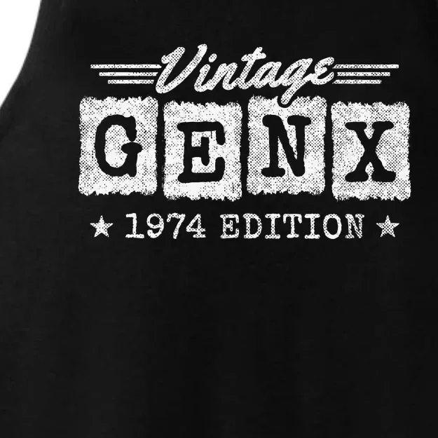 Gen X Generation Gen Xer Born 1974 Gen X 1974 Birthday Ladies Tri-Blend Wicking Tank