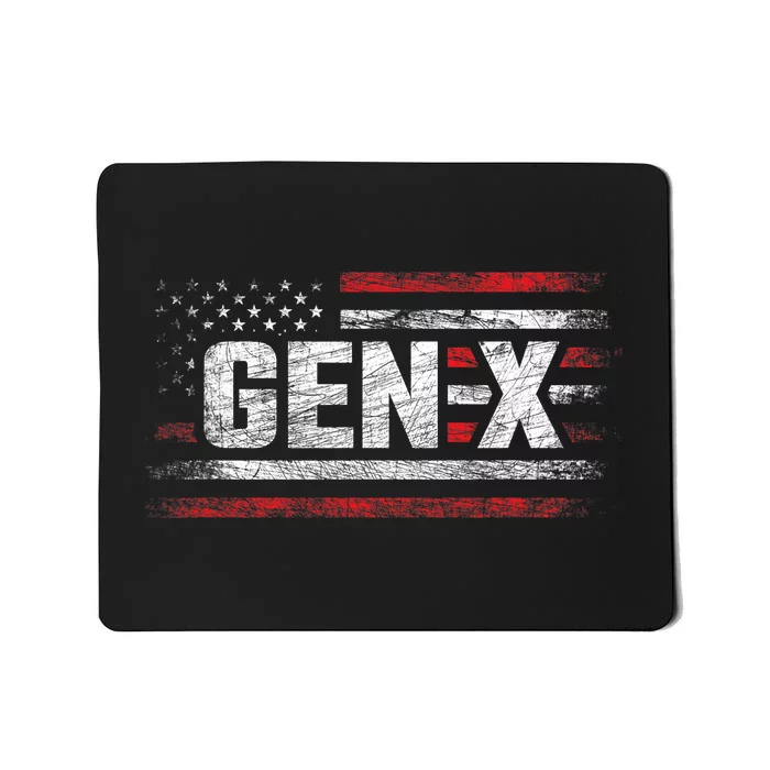 Generation X Gen Xer Gen X American Flag Gen X Mousepad