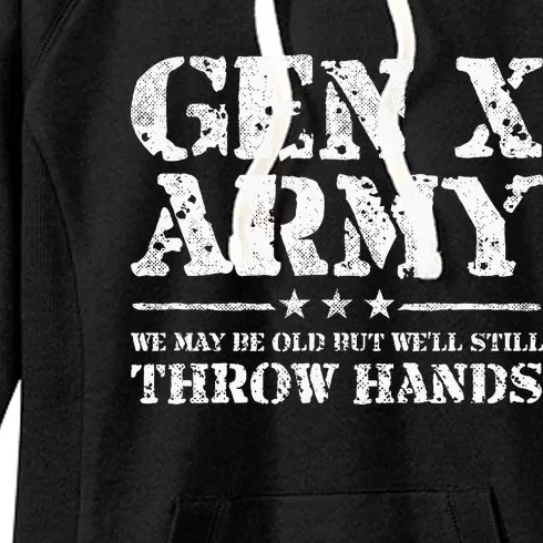 Gen X Gen Xer Generation X Throw Hands Funny Gen X Women's Fleece Hoodie