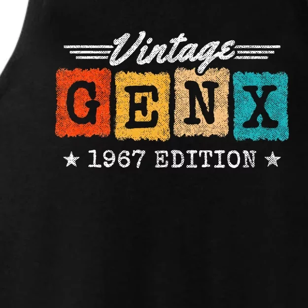 Gen X Generation Gen Xer Born 1967 Gen X 1967 Birthday Ladies Tri-Blend Wicking Tank