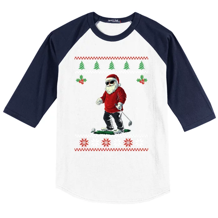 Golfer Xmas Great Gift Baseball Sleeve Shirt