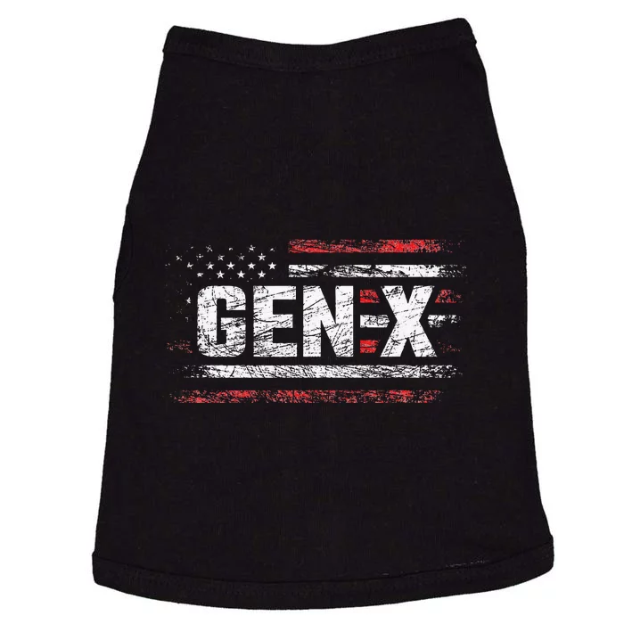 Generation X Gen Xer Gen X American Flag Gen X Doggie Tank