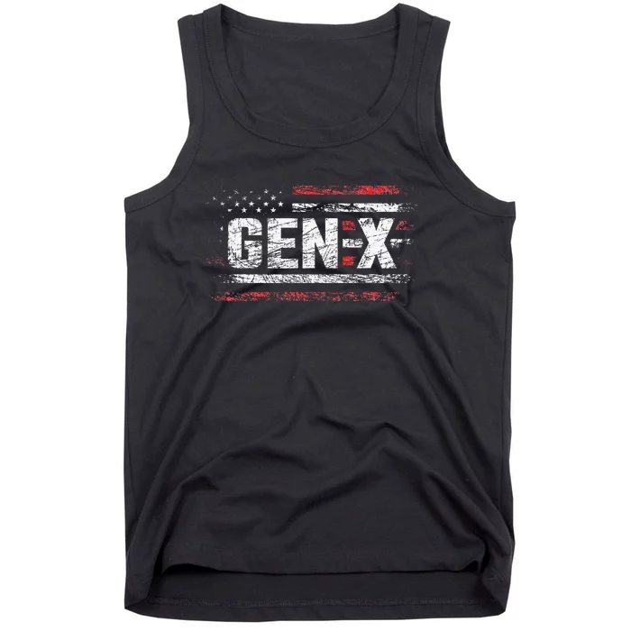 Generation X Gen Xer Gen X American Flag Gen X Tank Top