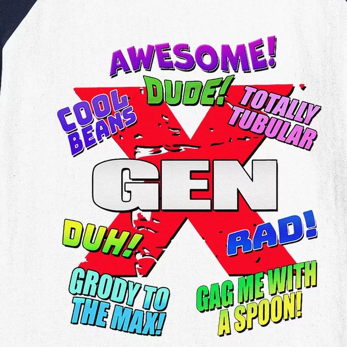 Gen X Jargon Baseball Sleeve Shirt