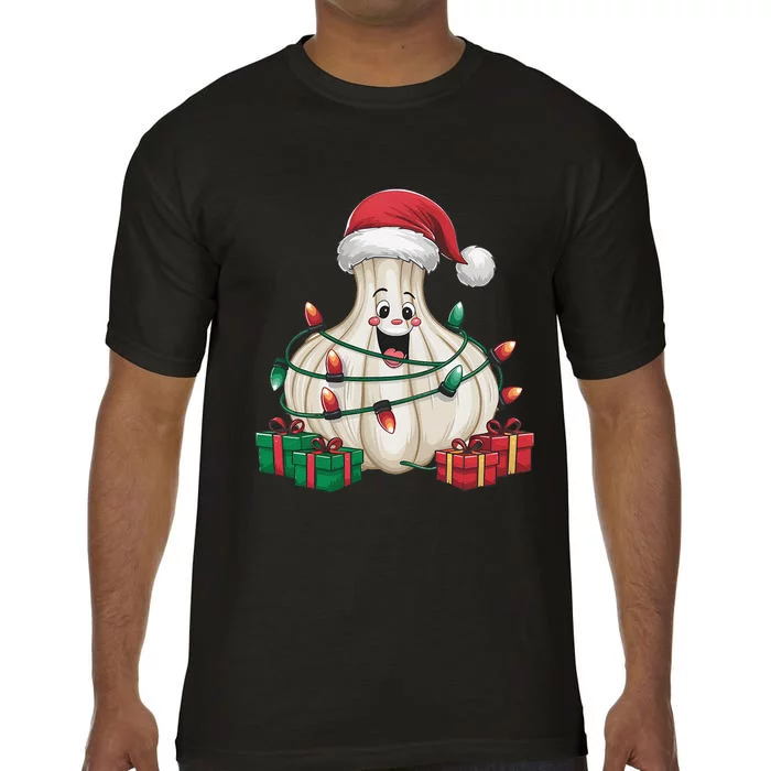 Garlic Xmas Lighting Funny Garlic Christmas Comfort Colors T-Shirt