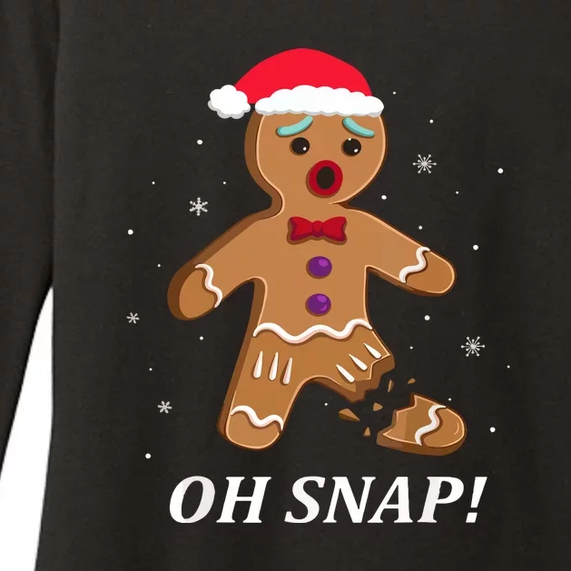 Gingerbrecute Xmas Man Oh Snap Christmas Cookie Costume Baking Team Gift Womens CVC Long Sleeve Shirt