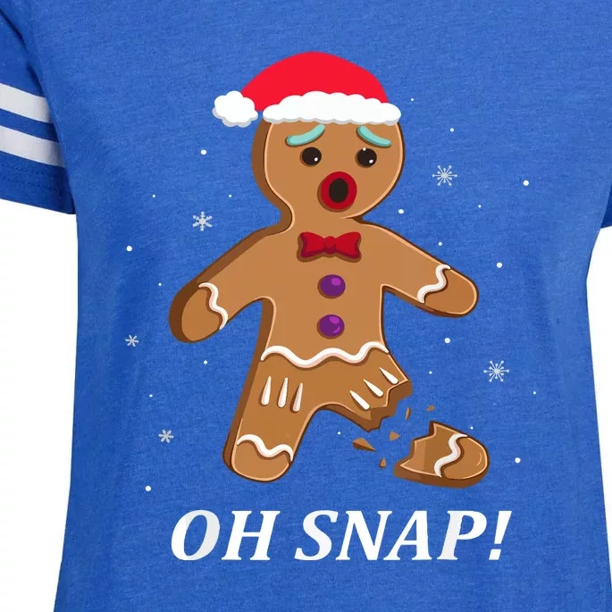 Gingerbrecute Xmas Man Oh Snap Christmas Cookie Costume Baking Team Gift Enza Ladies Jersey Football T-Shirt