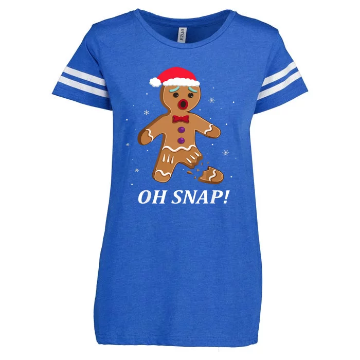 Gingerbrecute Xmas Man Oh Snap Christmas Cookie Costume Baking Team Gift Enza Ladies Jersey Football T-Shirt