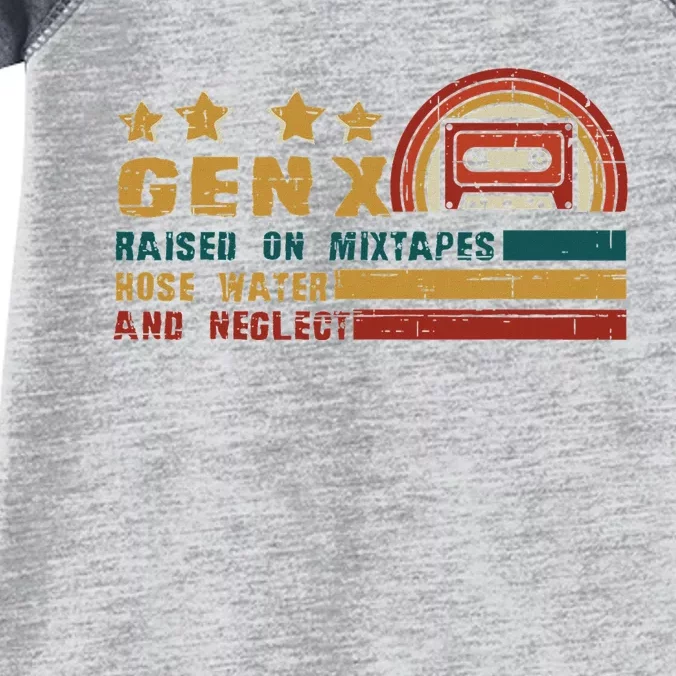 Gen X Nostalgia Raised On Mixtapes And Hose Water Infant Baby Jersey Bodysuit