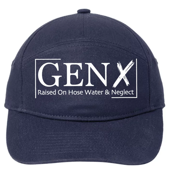 Gen X Raised On Hose Water And Neglect 7-Panel Snapback Hat