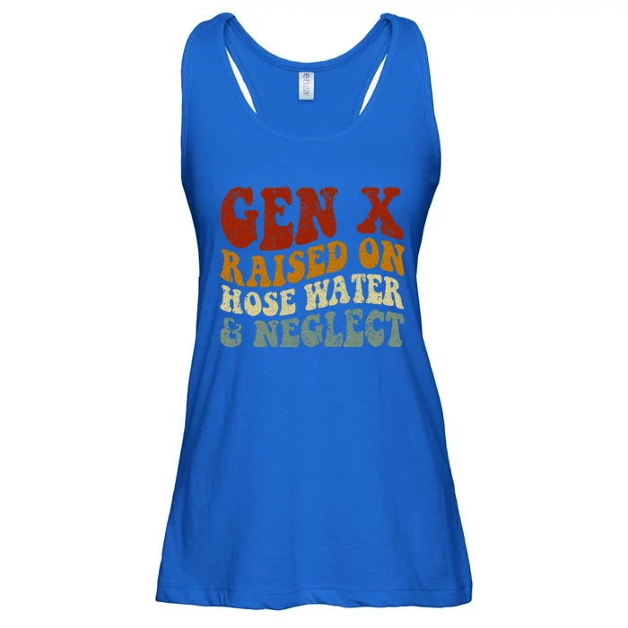 Gen X Raised On Hose Water And Neglect Humor Generation X Ladies Essential Flowy Tank