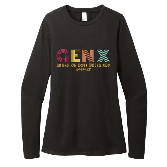 Gen X Raised On Hose Water And Neglect Funny Generation X Womens CVC Long Sleeve Shirt