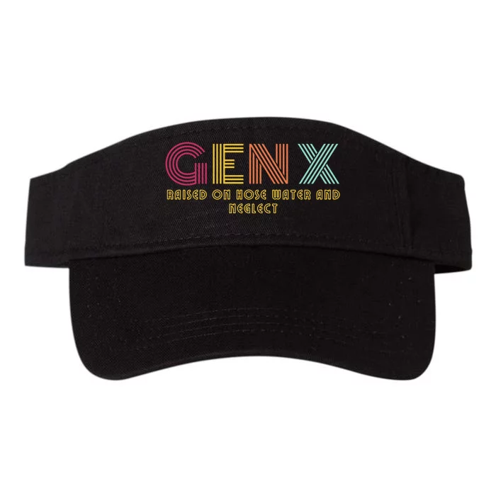 Gen X Raised On Hose Water And Neglect Funny Generation X Valucap Bio-Washed Visor