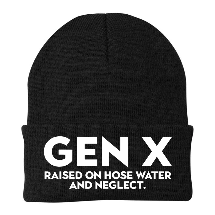 Gen X Raised On Hose Water And Neglect Humor Generation X Knit Cap Winter Beanie