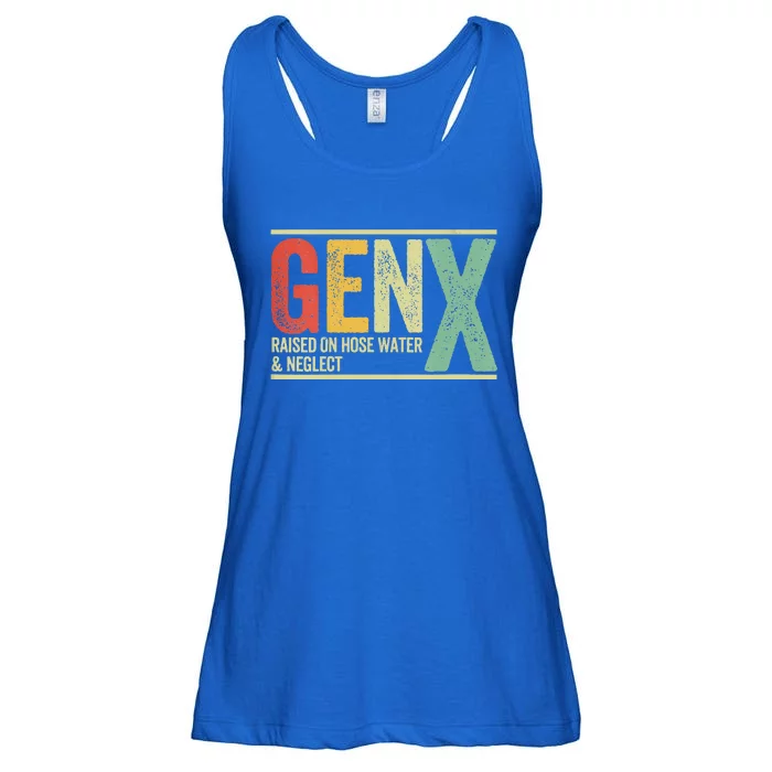 Gen X Raised On Hose Water And Neglect Ladies Essential Flowy Tank