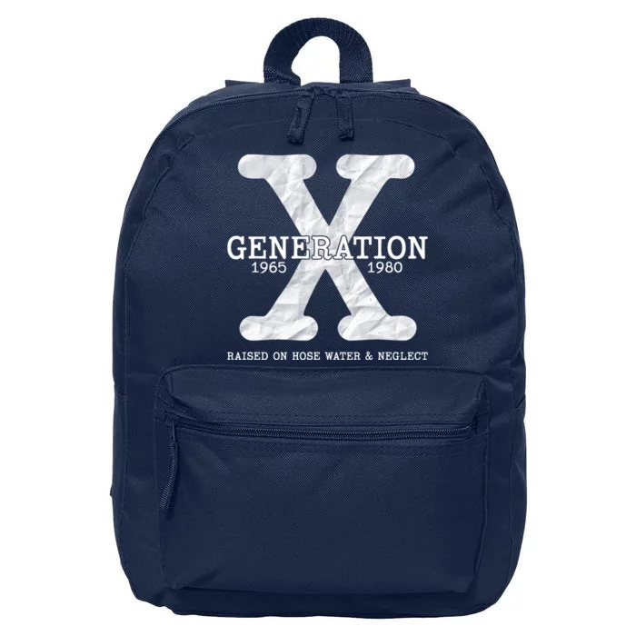 Generation X Raised On Hose Water And Neglect 16 in Basic Backpack