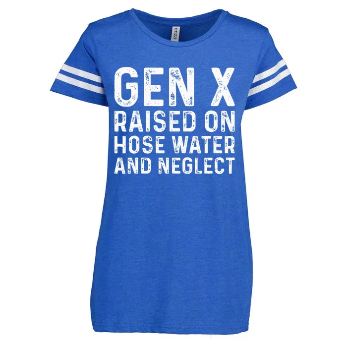 Generation X Raised On Hose Water And Neglect Enza Ladies Jersey Football T-Shirt