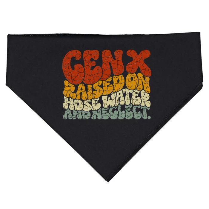 GEN X raised on hose water and neglect Humor Generation X USA-Made Doggie Bandana