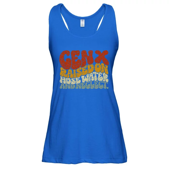 GEN X raised on hose water and neglect Humor Generation X Ladies Essential Flowy Tank