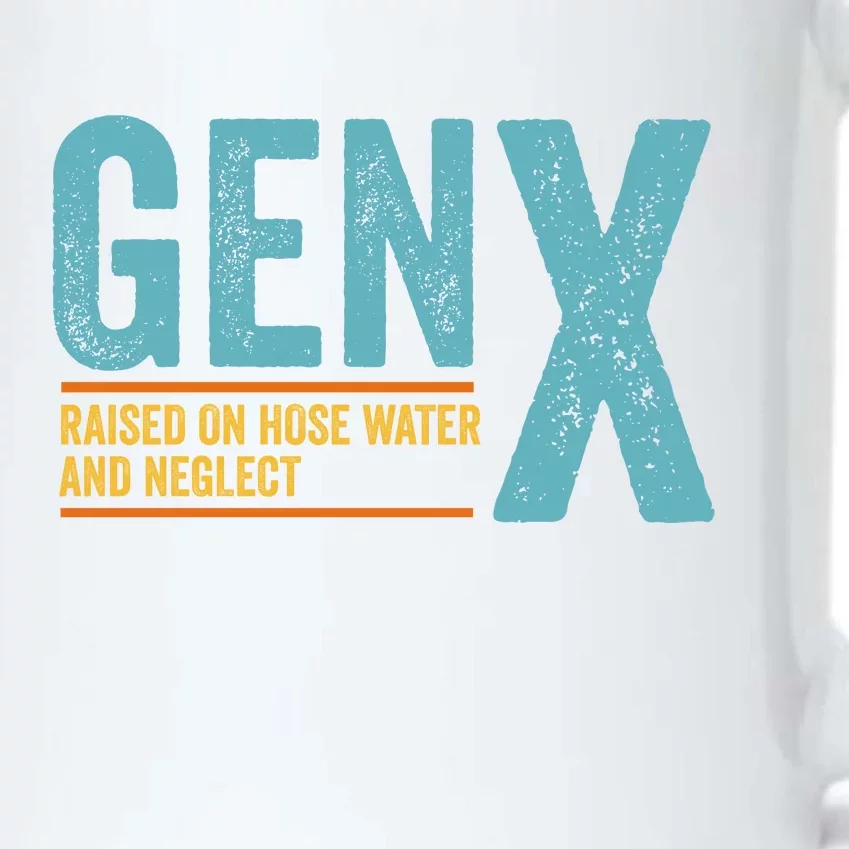 Gen X Raised On Hose Water And Neglect Retro Generation X Black Color Changing Mug