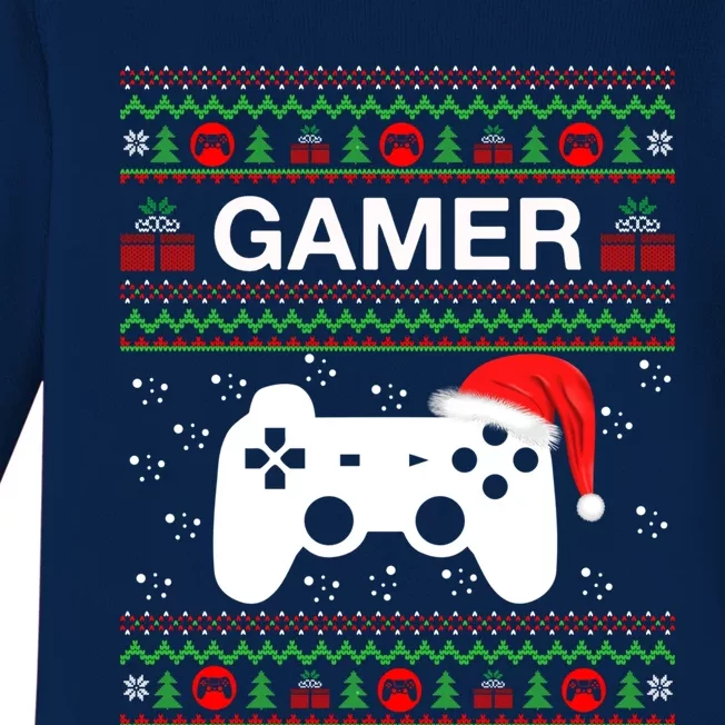 Gamer Xmas Sweater Ugly Gamer Video Game Christmas Great Gift Baby Long Sleeve Bodysuit