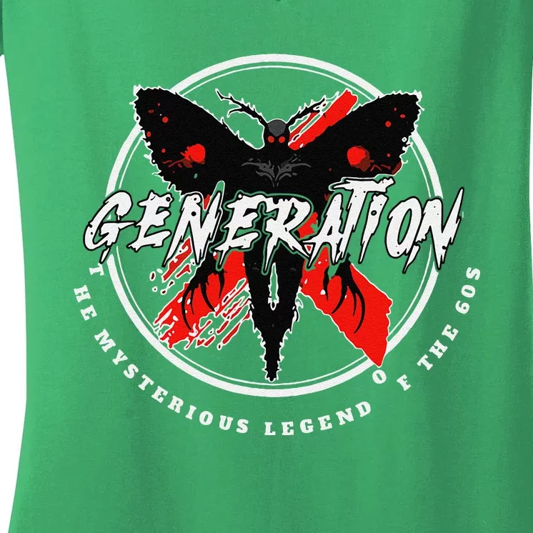 Generation X The Mysterious Legend Of The 60s Halloween Women's V-Neck T-Shirt