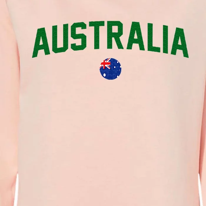 Green Yellow Australia Down Under Team Australia Flag Womens California Wash Sweatshirt