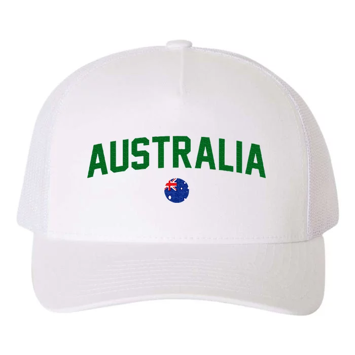 Green Yellow Australia Down Under Team Australia Flag Yupoong Adult 5-Panel Trucker Hat