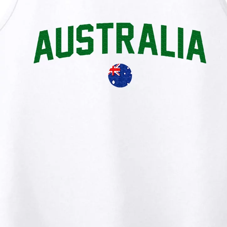 Green Yellow Australia Down Under Team Australia Flag Performance Tank