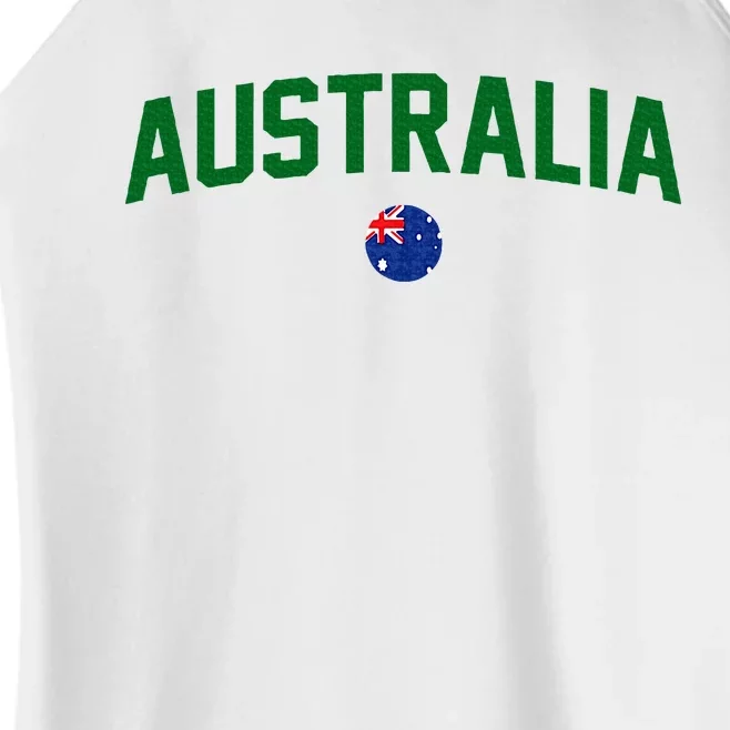 Green Yellow Australia Down Under Team Australia Flag Women’s Perfect Tri Rocker Tank