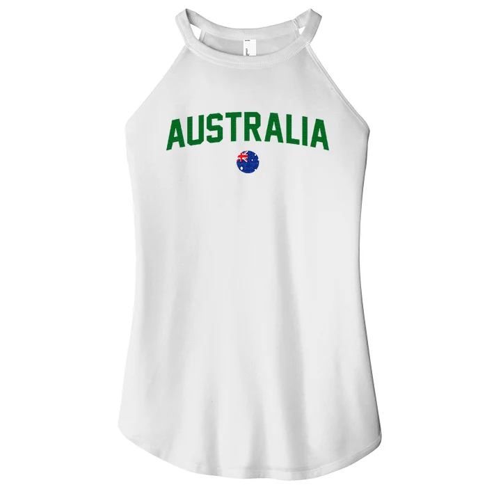 Green Yellow Australia Down Under Team Australia Flag Women’s Perfect Tri Rocker Tank