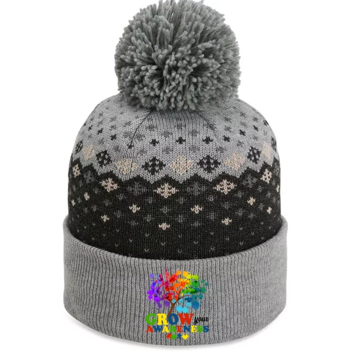 Grow Your Awareness Autism Tree The Baniff Cuffed Pom Beanie