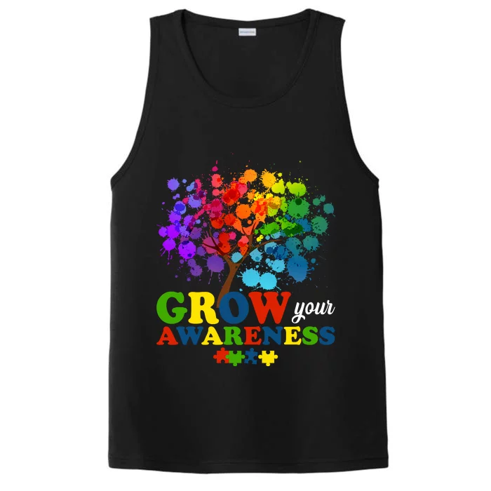 Grow Your Awareness Autism Tree Performance Tank