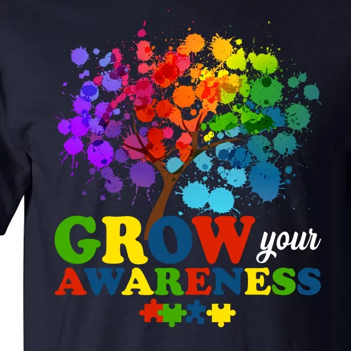 Grow Your Awareness Autism Tree Tall T-Shirt