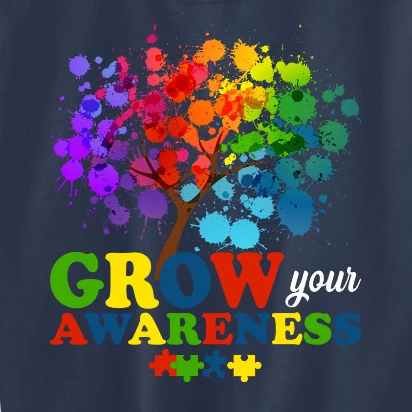 Grow Your Awareness Autism Tree Kids Sweatshirt