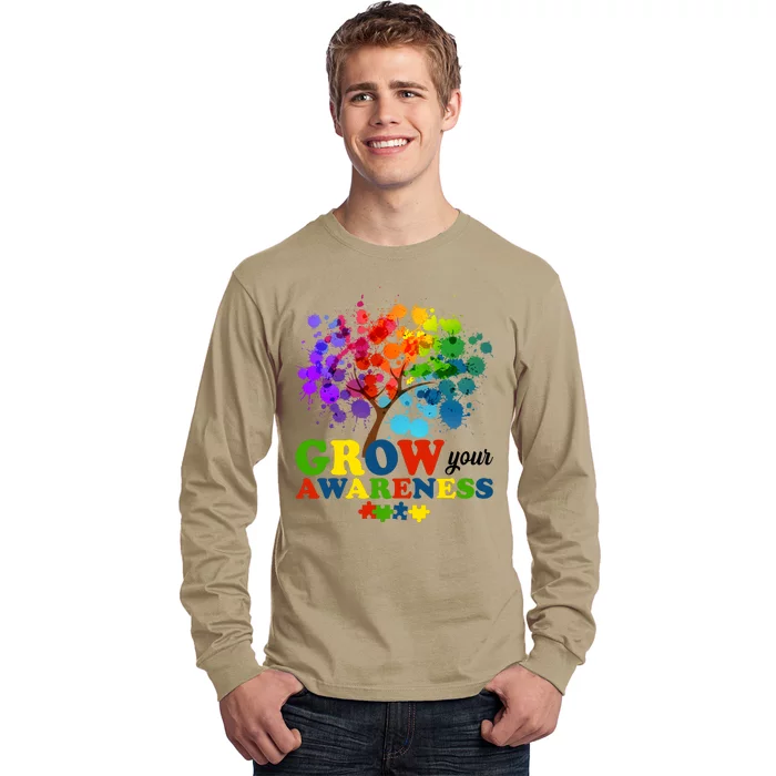 Grow Your Awareness Autism Tree Long Sleeve Shirt